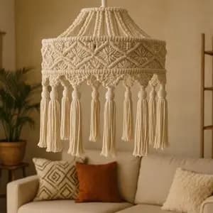 لوستر مکرومه بافی