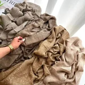 شال بهاره کنفی دستک پولکی