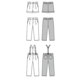 الگو خیاطی شلوار و شلوارک کودک بوردا کیدز کد 9365 سایز 2 تا 7 سال متد مولر