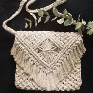 کیف مکرومه بافی دخترانه طرح لاله