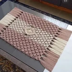 رانر‌مکرومه بافی مدل مربعی