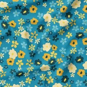 پارچه لباسی طرحدار پارچه الف مدل کرپ بوگاتی طرح شاخ و برگ برکو کد 4011391