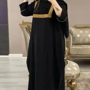 عبایی نوار طلایی