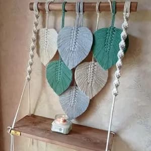 شلف دکوری چوبی مکرومه طرح توران