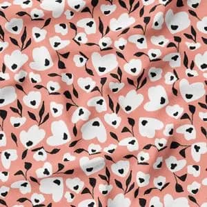 پارچه مخمل طرح گل و برگ کد 5012392