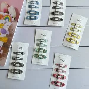 گیره مو تق تقی دوجفتی دخترانه بسته 4 عددی