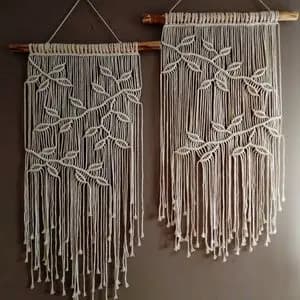 دیوارکوب جوانه‌مکرومه‌بافی‌ ست دوعددی