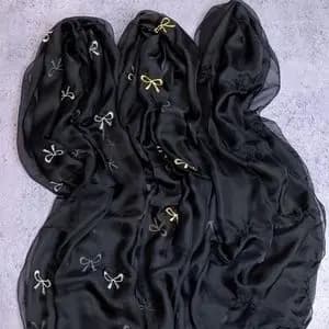 شال حریر گلدوزی کد 1049