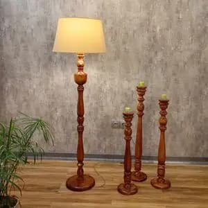 ست آباژور و جا شمعی چوبی مینیمال