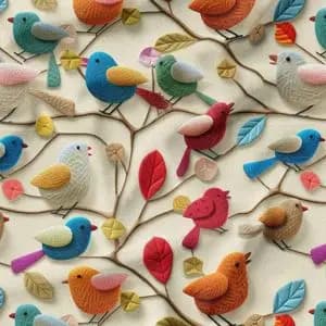 پارچه مخمل طرح سه بعدی پرنده فانتزی کد 5013455