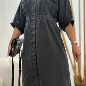 ماکسی جین دکمه دار