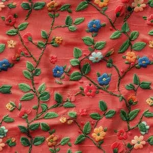 پارچه مخمل روتختی یک نفره پارچه باما طرح سه بعدی گل چینی کد 5013874