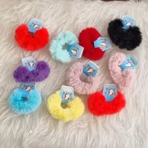 کش مو خز دخترانه و زنانه رنگی یک عددی