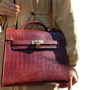 کیف زنانه مدل هرمس شیک و خاص با چرم طبیعی(دستدوز)
