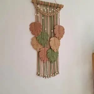 دیوارکوب برگ مکرومه بافی طرح آرتا