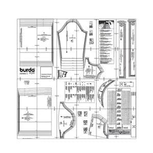 الگو خیاطی پیراهن دخترانه بوردا کیدز کد 9362 سایز 2 تا 7 سال متد مولر