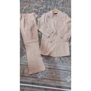 کت و شلوار زنانه مدل نیلوفر جنس مازراتی گرم بالا