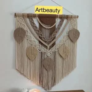 دیوارآویز مکرومه خاص طرح دلبرانه