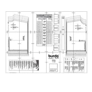 الگو خیاطی پیراهن دخترانه بوردا کیدز کد 9367 سایز 6 تا 13 سال متد مولر