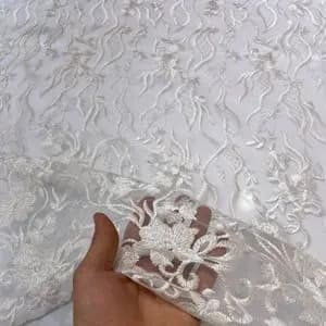 پارچه توری ابریشم و توری پولک دوزی 2