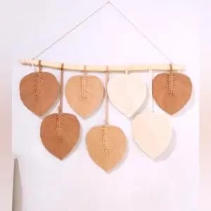 دیوارکوب برگ مکرومه بافی دکوراتیو مدل پرستو