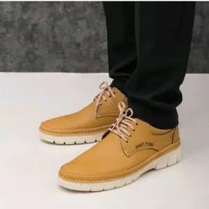 کفش مردانه رسمی مدل سبلان رنگ عسلی روشن