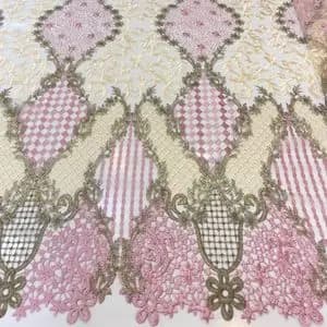 پارچه توری ابریشم و توری پولک دوزی 4