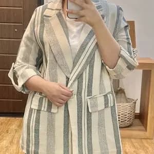 مانتو لینن کنفی فری سایز