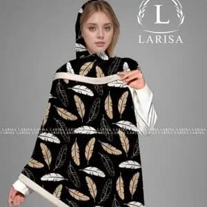 روسری مشگی طرح برگ قواره 140