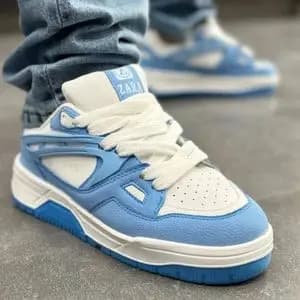 ونس زارا سفید آبی کتونی مردانه