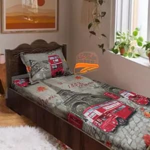 روتختی نیم ست دونفره طرح برج ایفل واتوبوس