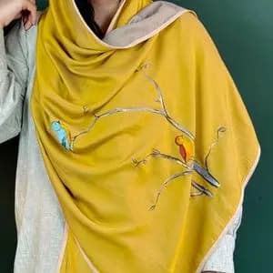 شال مزونی نقاشی شده با دست