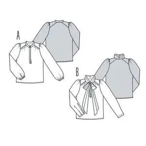 الگو خیاطی بلوز زنانه بوردا استایل متد مولر کد 7299 سایز 36 تا 48