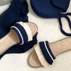 دمپایی مجلسی مکرومه بافی