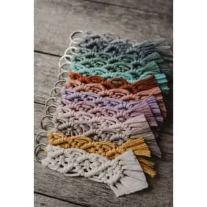 جاسوییچی مکرومه بافی فانتزی طرح گلی