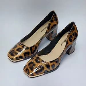 کفش مجلسی زنانه پاشنه بلند پلنگی
