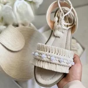 صندل مکرومه بافی مدل دیلا