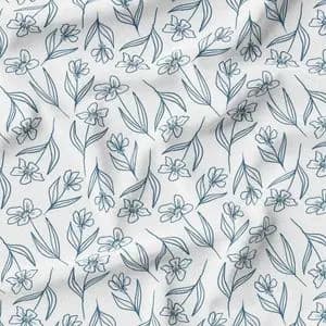 پارچه لباسی طرحدار پارچه الف مدل کرپ بوگاتی طرح شاخ و برگ کد 4011401