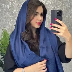 شال ژاکارد سورمه ای