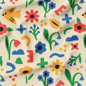 پارچه شومیزی طرح دار پارچه الف مدل کرپ بوگاتی طرح فانتزی کد 4011496