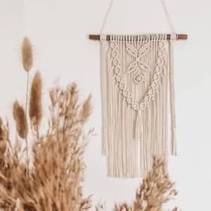 دیوارکوب اویز مکرومه گلدار