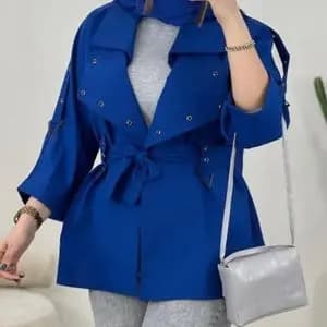 مانتو ترلان .داکرون.تک رنگ مشکی