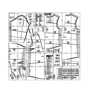 الگو خیاطی بلوز و تونیک زنانه بوردا استایل کد 6633 سایز 36 تا 46 متد مولر