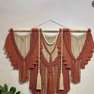 دیوار کوب سایز بزرگ مکرومه بافی