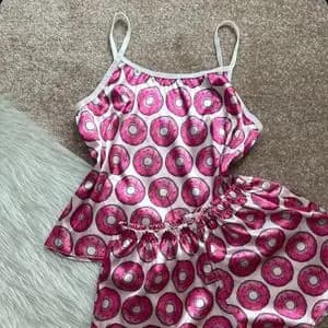 تاپ و شلوارک ساتن مدل دونات