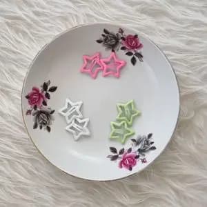 تق تقی پاستیلی دخترانه طرح ستاره رنگی دو عددی خارجی پک یک جفتی