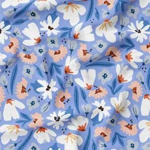 پارچه مخمل پورشه طرح گل و برگ کد 5012337