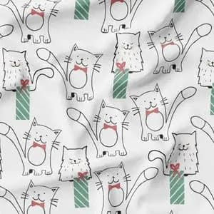 پارچه مخمل روبالشی طرح گل و برگ کد 5012582