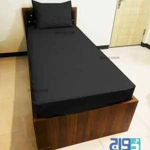 روتختی کشدار ساده مشکی تک نفره