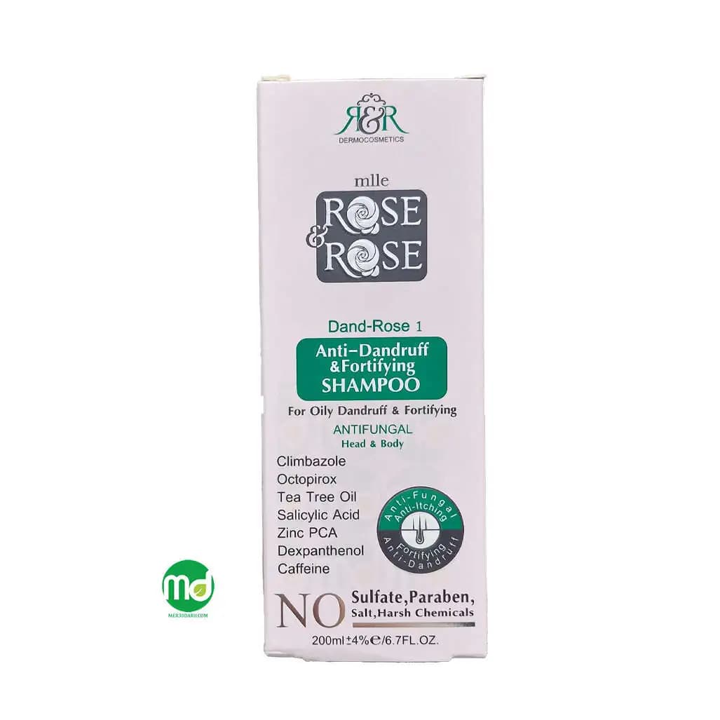 شامپو ضد شوره و تقویتی رز اند رز مدل Dand- rose 1 برای سر و بدن